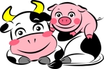 坂上岡成 (sakanoueokanari)さんの豚、牛のイラストへの提案