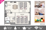 uka-Na (uka-Na)さんのアパートメントホテルの部屋の間取り図のデザイン作成への提案