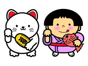abi_sadaさんの人形焼き店・招き猫のキャラクター製作への提案