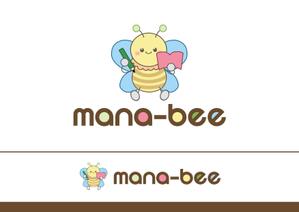 デザインマン (kinotan)さんの学習塾「ｍａｎａ－ｂｅｅ」のロゴへの提案