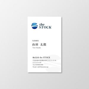 T-aki (T-aki)さんの投資顧問会社「株式会社 the STOCK」の名刺デザインへの提案