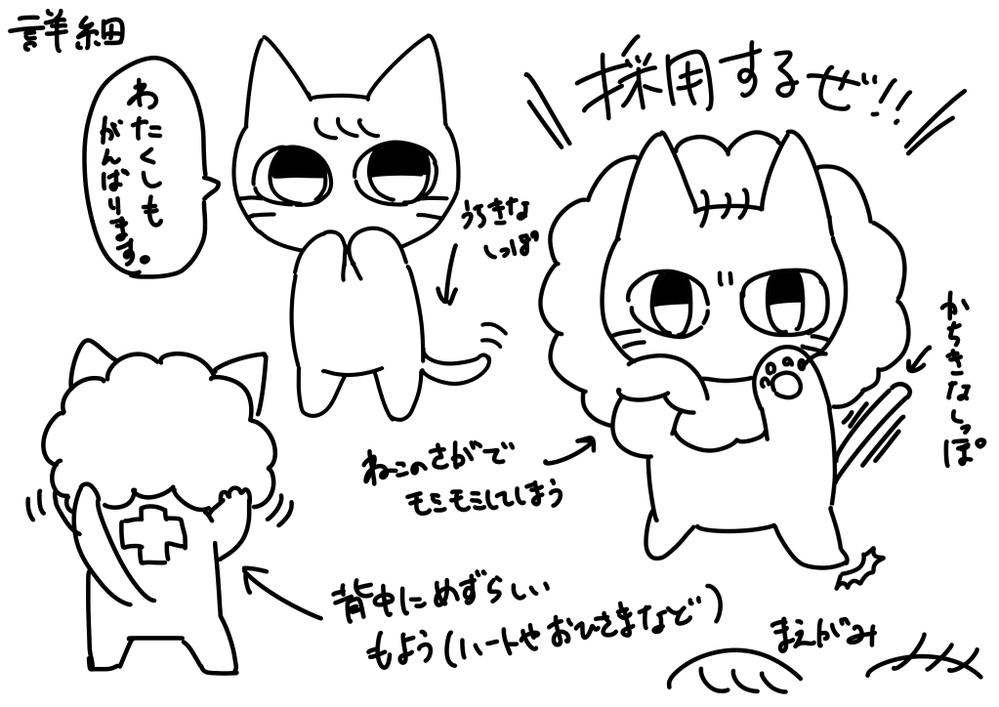 ライオンにあこがれるネコのキャラクターデザイン