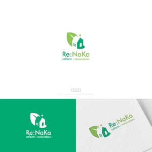  nobuworks (nobuworks)さんのリフォーム会社『Re:Naka』の名刺やHPのロゴをお願いします。への提案