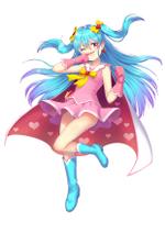 SAHARA (SAHARA1127)さんの得意気に右手の人差し指で鼻の下をこする魔法少女の全身のイラスト制作への提案