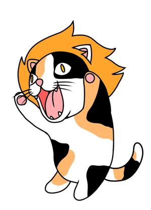 ふゆつき (HUYUTUKI)さんのライオンにあこがれるネコのキャラクターデザインへの提案