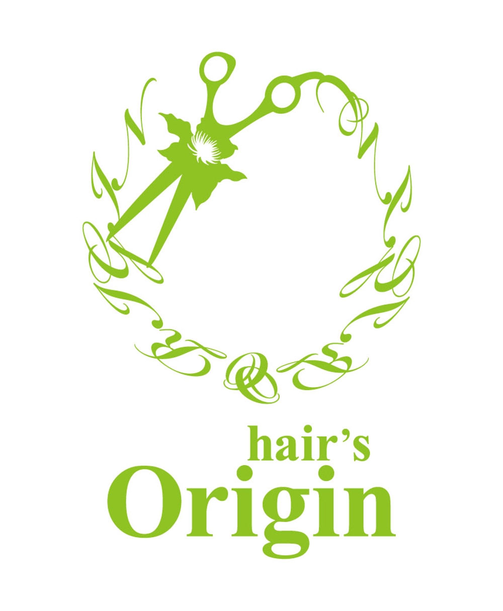 「hair's Origin」のロゴ作成