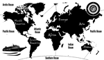 Lillbit (black_chocoa)さんのワクワクする白黒の世界地図への提案