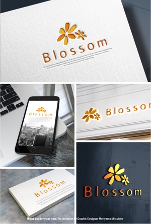m_mhljm (m_mhljm)さんの美容室「Blossom」のロゴへの提案