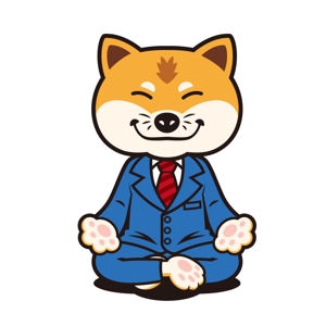 kosei (kosei)さんの柴犬が座禅を組んでいるマスコットキャラクターデザインへの提案