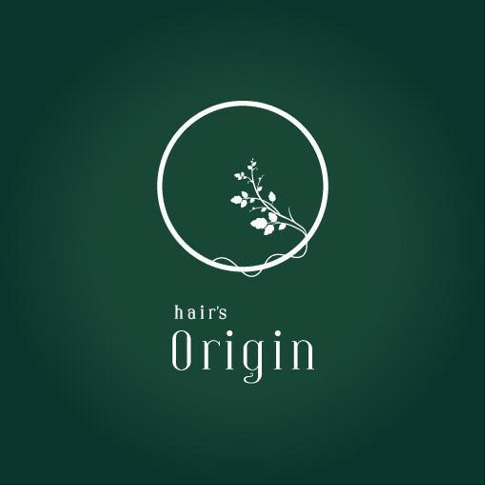 「hair's Origin」のロゴ作成