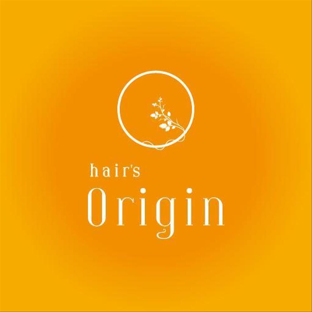 「hair's Origin」のロゴ作成