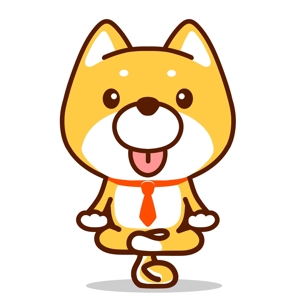 E.crayon (yuuuuuu_ecolibra)さんの柴犬が座禅を組んでいるマスコットキャラクターデザインへの提案