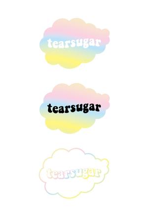 mono_design ()さんの商品名【tearsugar】レインボーのわたあめ商品のロゴデザインへの提案