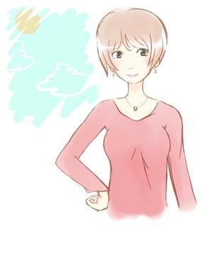 mochigomeさんの30代後半からの化粧品通販サイトのお客様の声の女性イラストへの提案