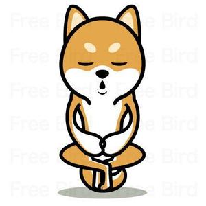 free bird (free-bird)さんの柴犬が座禅を組んでいるマスコットキャラクターデザインへの提案