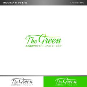 ArtStudio MAI (minami-mi-natz)さんのパーソナルフィットネスジム「THE GREEN」の筆記体ロゴへの提案