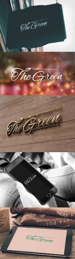 k_31 (katsu31)さんのパーソナルフィットネスジム「THE GREEN」の筆記体ロゴへの提案