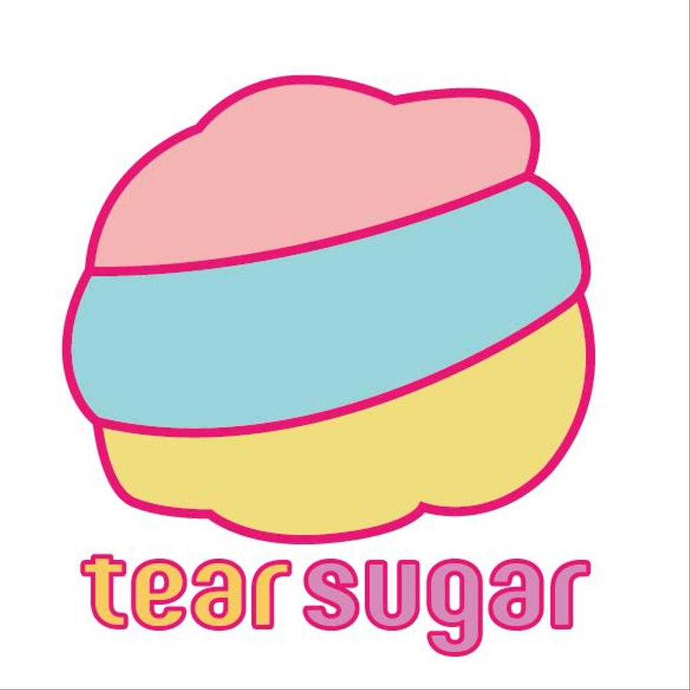 商品名【tearsugar】レインボーのわたあめ商品のロゴデザイン