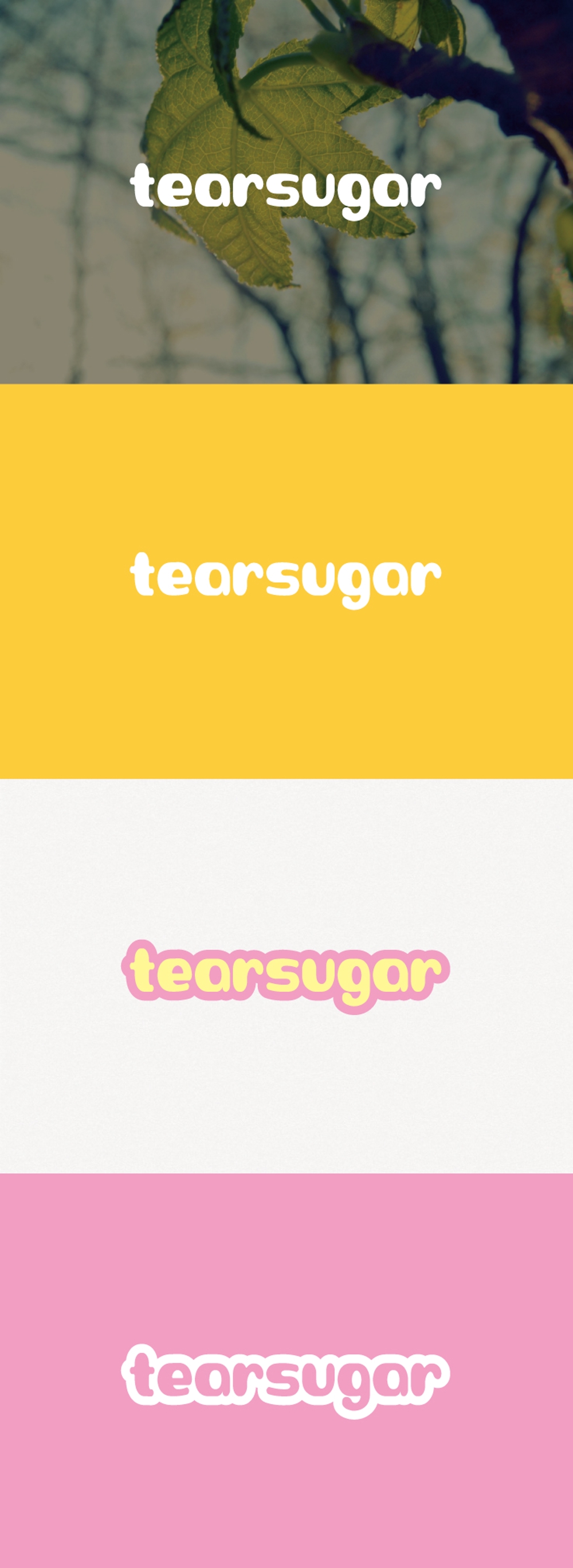 商品名【tearsugar】レインボーのわたあめ商品のロゴデザイン