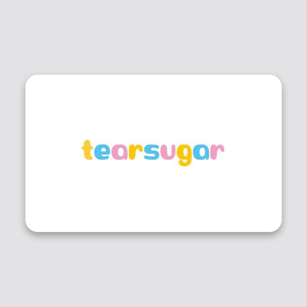 商品名【tearsugar】レインボーのわたあめ商品のロゴデザイン