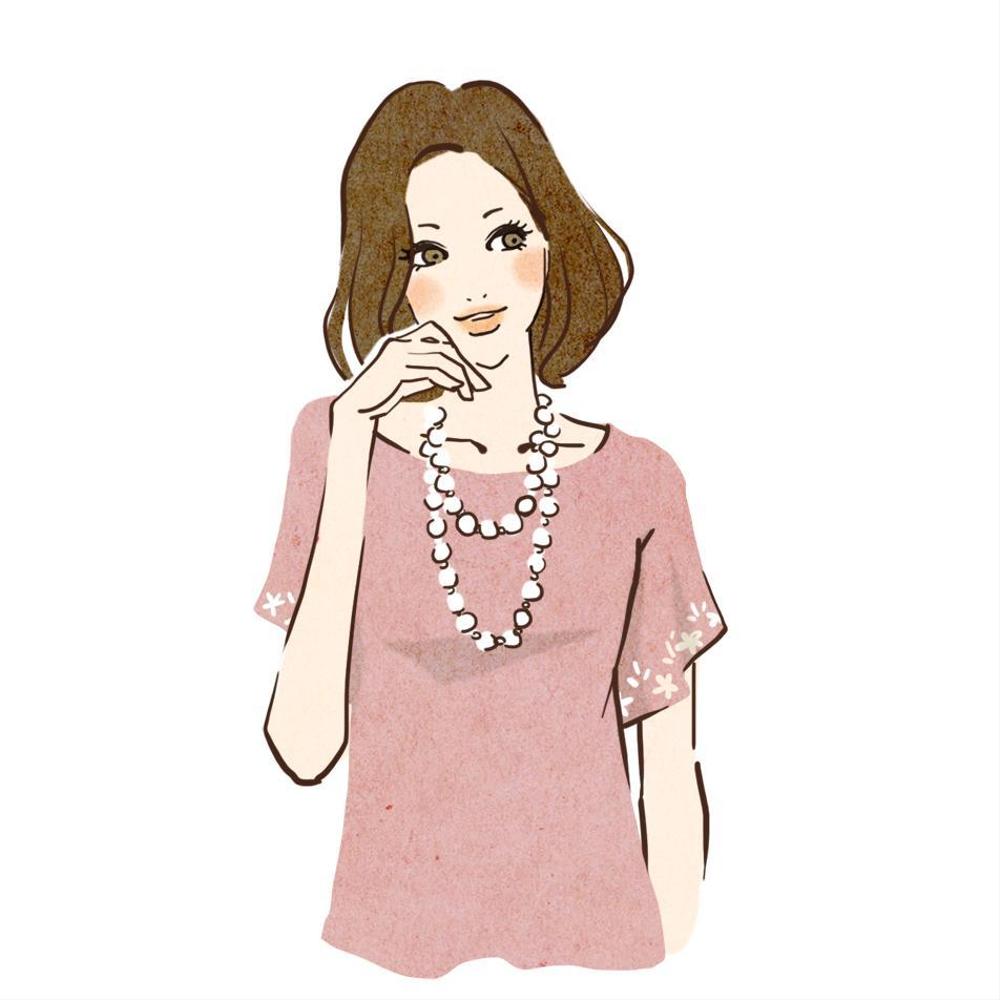 30代後半からの化粧品通販サイトのお客様の声の女性イラスト