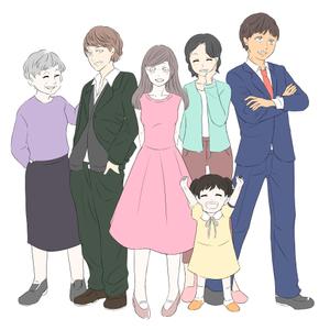 なみ (namisoon)さんのちはやふる や けいおんのような女性的なタッチの老若男女集合のイラストへの提案