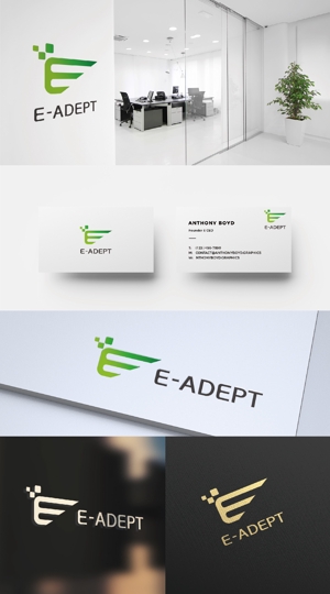 Uranus design (ZELL)さんの電力小売、電気管理の会社　「E-ADEPT」のロゴへの提案