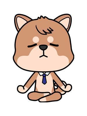 はぐ (hagu_0421)さんの柴犬が座禅を組んでいるマスコットキャラクターデザインへの提案