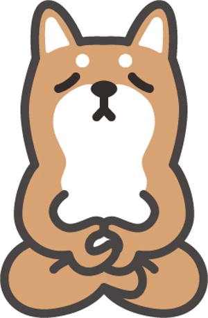 kikutsu (kikutsu)さんの柴犬が座禅を組んでいるマスコットキャラクターデザインへの提案