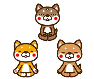 THE_watanabakery (the_watanabakery)さんの柴犬が座禅を組んでいるマスコットキャラクターデザインへの提案