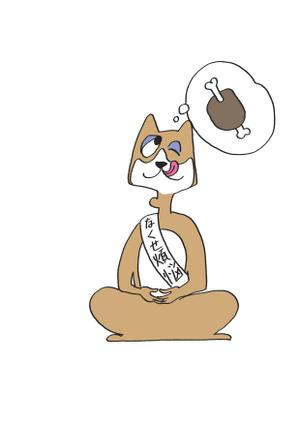 meltybrainさんの柴犬が座禅を組んでいるマスコットキャラクターデザインへの提案