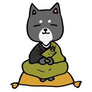 mina (mina_illust)さんの柴犬が座禅を組んでいるマスコットキャラクターデザインへの提案