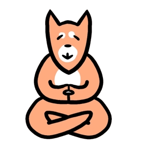 いつそく　あい (chimu815)さんの柴犬が座禅を組んでいるマスコットキャラクターデザインへの提案