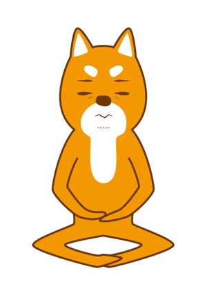 活動休止中 (Ozos)さんの柴犬が座禅を組んでいるマスコットキャラクターデザインへの提案
