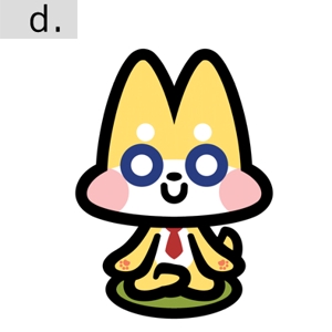 さとうけいこ (satokeiko)さんの柴犬が座禅を組んでいるマスコットキャラクターデザインへの提案