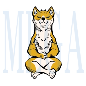 MEGA (MEGA)さんの柴犬が座禅を組んでいるマスコットキャラクターデザインへの提案