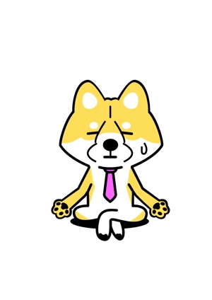 Yuuoumaishinnさんの柴犬が座禅を組んでいるマスコットキャラクターデザインへの提案