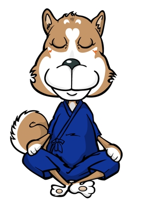 psy10_55 (psy10)さんの柴犬が座禅を組んでいるマスコットキャラクターデザインへの提案