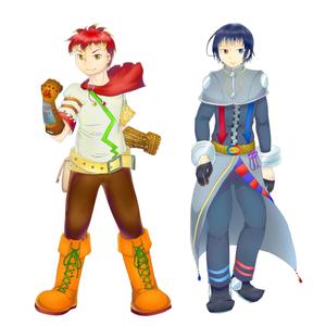 星 奇沙羅 ()さんの勇者2人のキャラクターデザイン（王道ファンタジーRPG風）への提案