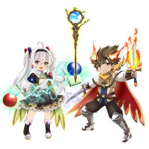 月島きりか ()さんの勇者2人のキャラクターデザイン（王道ファンタジーRPG風）への提案