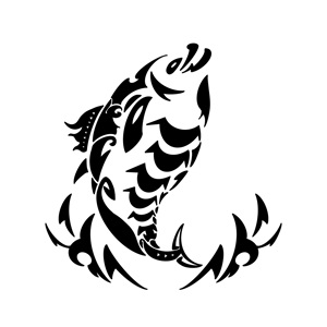 つぶお (TUBUO)さんの魚のシルエット絵・トライバル柄のイラスト制作・デザインへの提案