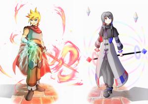 Sawyer (Tom-Sawyer)さんの勇者2人のキャラクターデザイン（王道ファンタジーRPG風）への提案