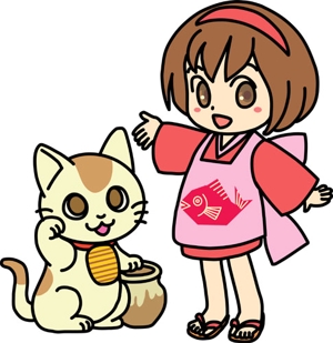 sarutoraさんの人形焼き店・招き猫のキャラクター製作への提案