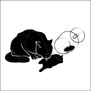 popsection (popsection)さんの倒れたグラスから溢れたワインをペロペロと舐める猫のイラストへの提案