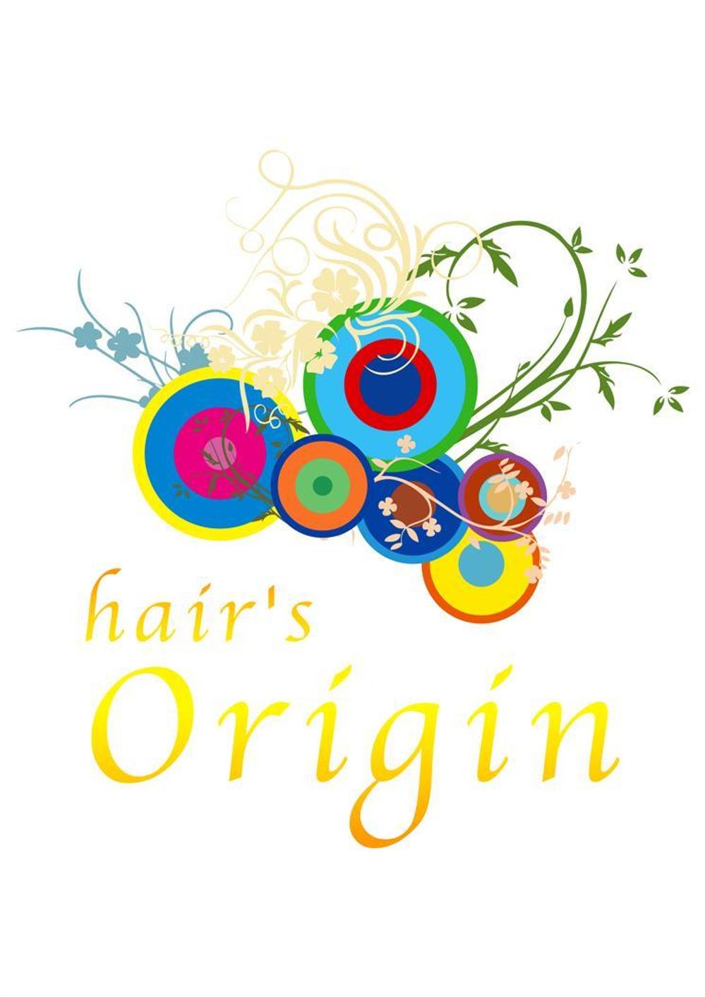 「hair's Origin」のロゴ作成