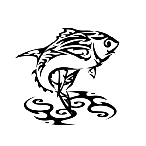 スタジオきなこ (kinaco_yama)さんの魚のシルエット絵・トライバル柄のイラスト制作・デザインへの提案