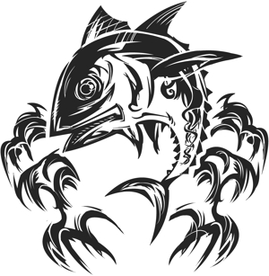 kakikuukyakuさんの魚のシルエット絵・トライバル柄のイラスト制作・デザインへの提案