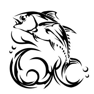 なな (anemoi)さんの魚のシルエット絵・トライバル柄のイラスト制作・デザインへの提案