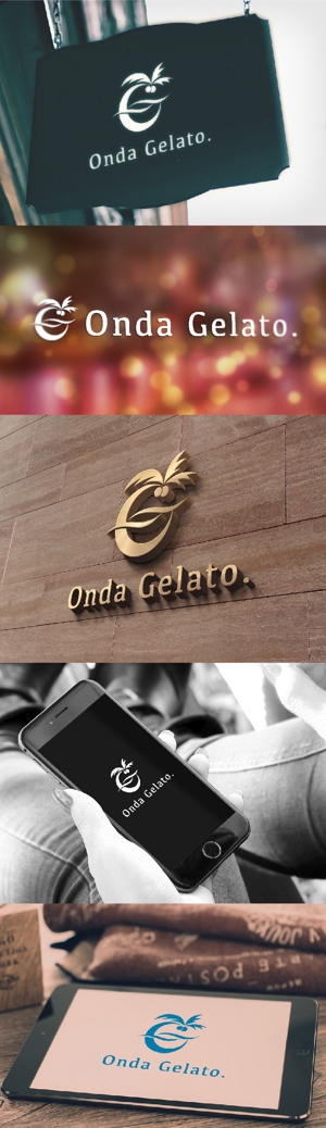 k_31 (katsu31)さんの新規出店イタリアンジェラート店『Onda Gelato.』のロゴへの提案