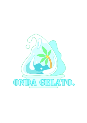 うたたね るな (fancyfactoryluna)さんの新規出店イタリアンジェラート店『Onda Gelato.』のロゴへの提案